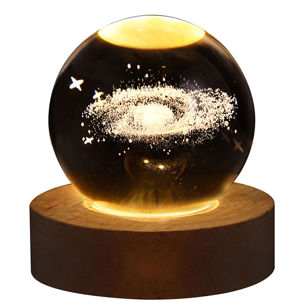 Lámpara De Bola De Cristal 3D: Proyecciones Planetarias Y Galaxia Lámpara De Bola De Cristal 3D: Proyecciones Planetarias Y Galaxia