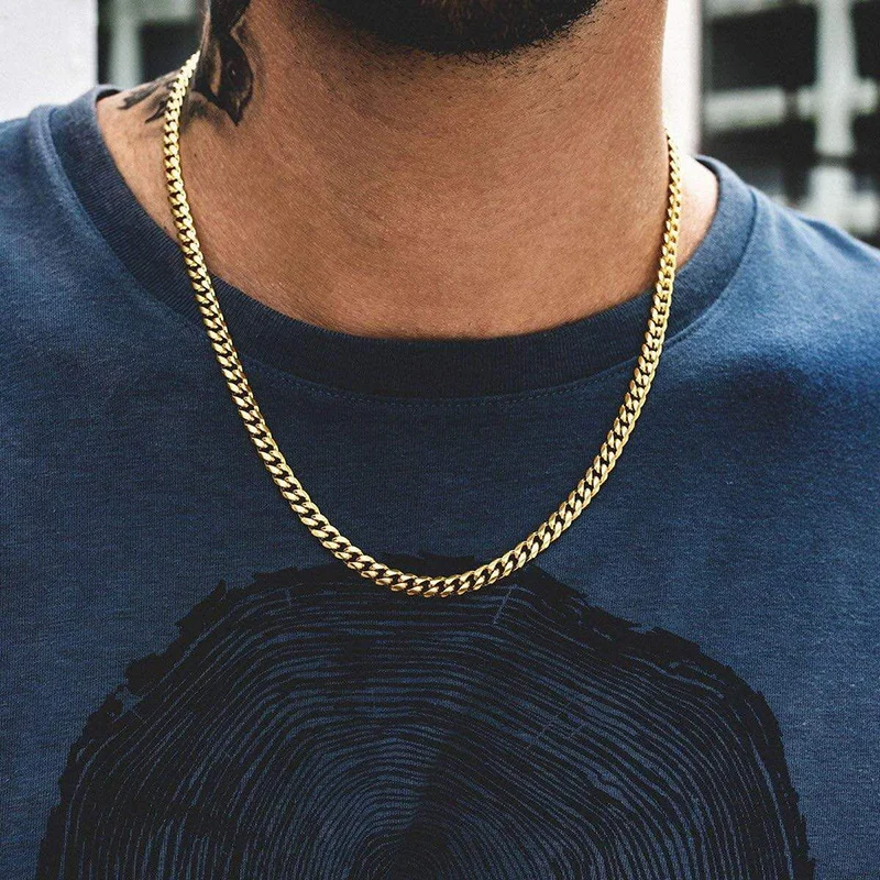 Collar De Cadena Cubana Unisex - Estilo Y Elegancia En Un Solo Accesorio