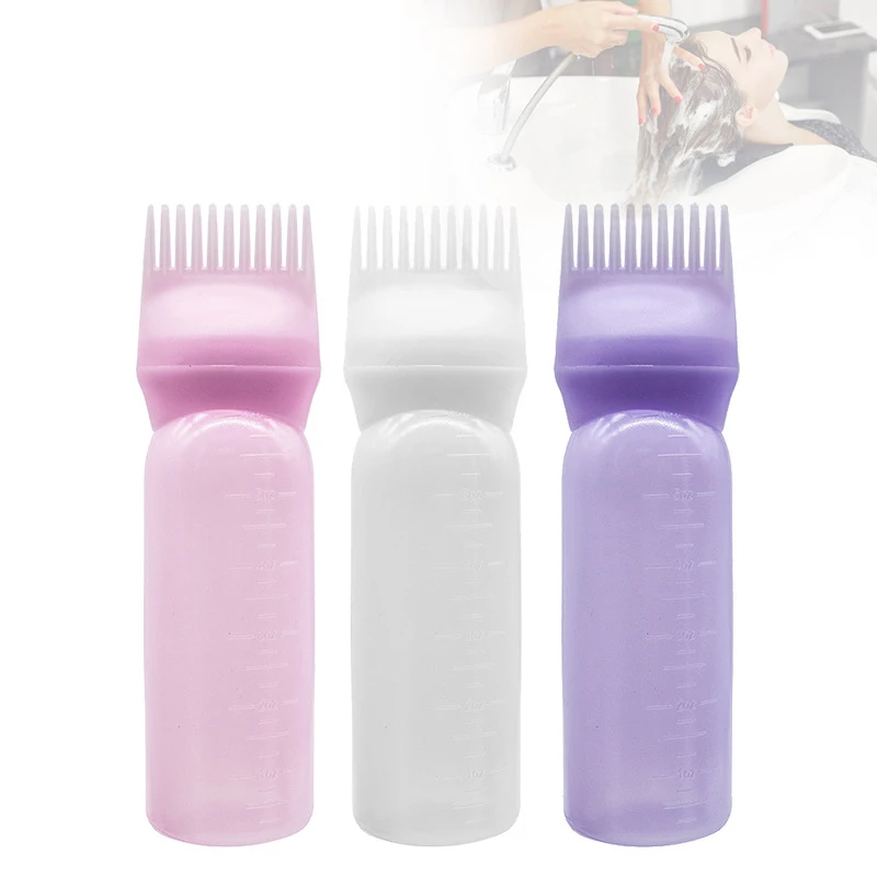Botella Aplicadora De Aceite Para El Cabello De 3 Colores