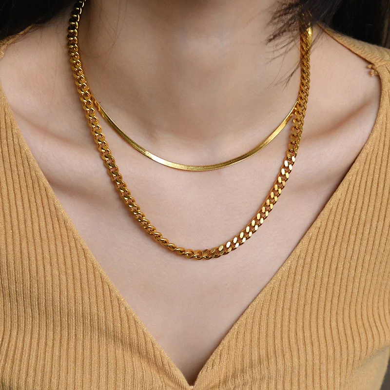 Collar De Cadena Cubana Unisex - Estilo Y Elegancia En Un Solo Accesorio