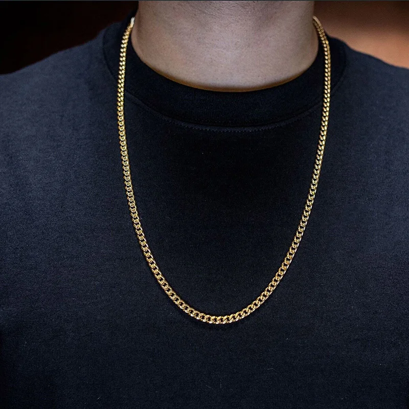 Collar De Cadena Cubana Unisex - Estilo Y Elegancia En Un Solo Accesorio
