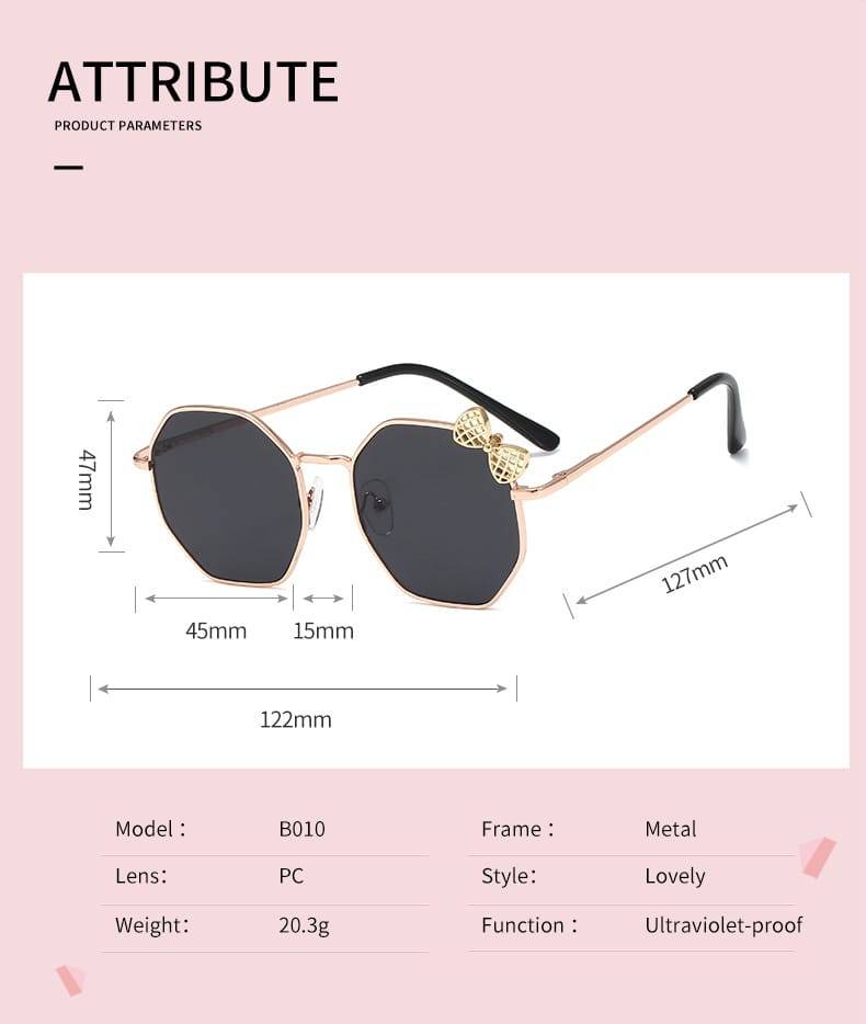 Gafas De Sol De Metal Con Lazo Para Niños Y Niñas: Estilo Y Protección Para Los Más Pequeños