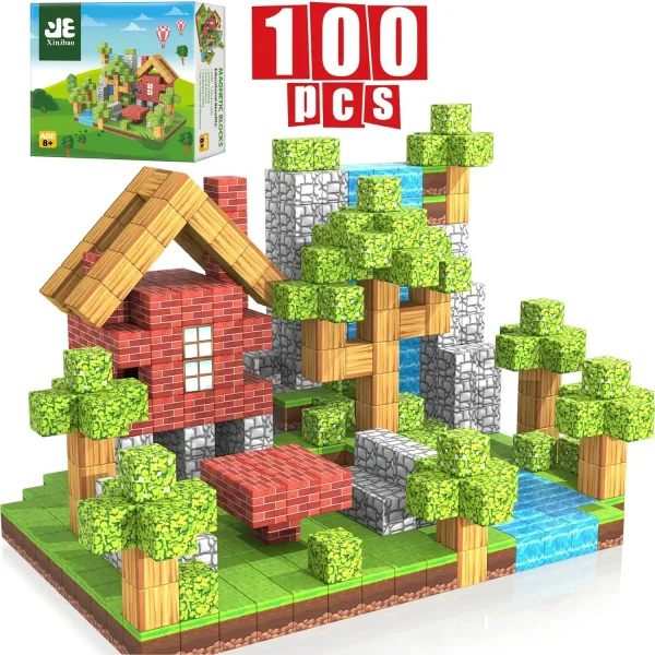 100 Uds. Bloques Magnéticos De Juguete, Juego De Construcción Para Niños Y Niñas