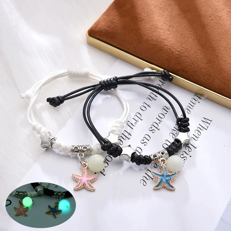 Pulsera Luminosa Unisex Con Cuentas: Estilo Y Brillo En Un Solo Accesorio