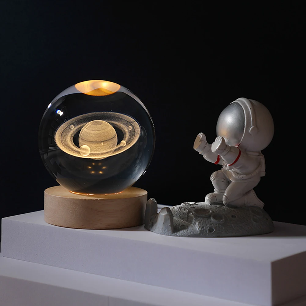 Lámpara De Bola De Cristal 3D: Proyecciones Planetarias Y Galaxia Lámpara De Bola De Cristal 3D: Proyecciones Planetarias Y Galaxia