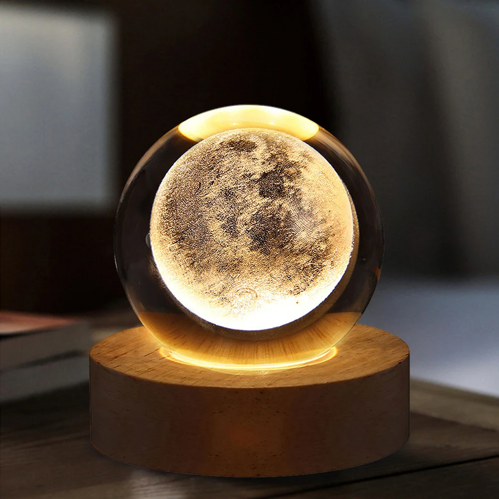 Lámpara De Bola De Cristal 3D: Proyecciones Planetarias Y Galaxia Lámpara De Bola De Cristal 3D: Proyecciones Planetarias Y Galaxia