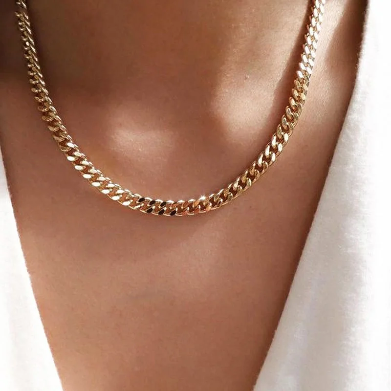 Collar De Cadena Cubana Unisex - Estilo Y Elegancia En Un Solo Accesorio