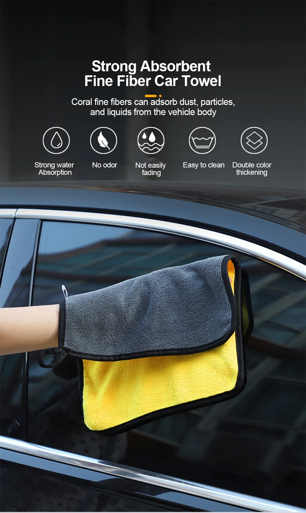 Toalla De Microfibra Súper Absorbente: El Secreto Para Un Coche Impecable Toalla De Microfibra Súper Absorbente: El Secreto Para Un Coche Impecable